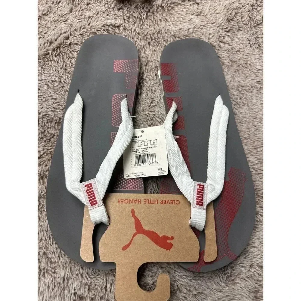PUMA White Flip-Flops Beach Sandals Mens